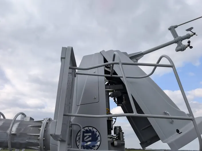 The KW30 nacelle with its service platform on the Devon farm