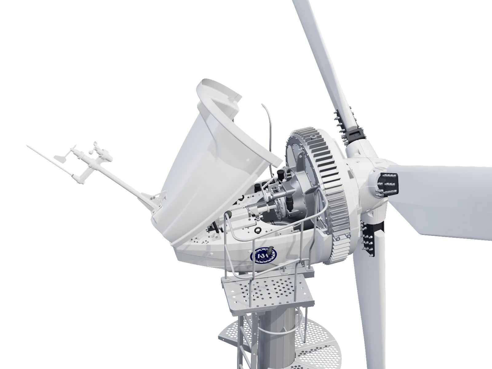 Kodair nacelle with the top cover open